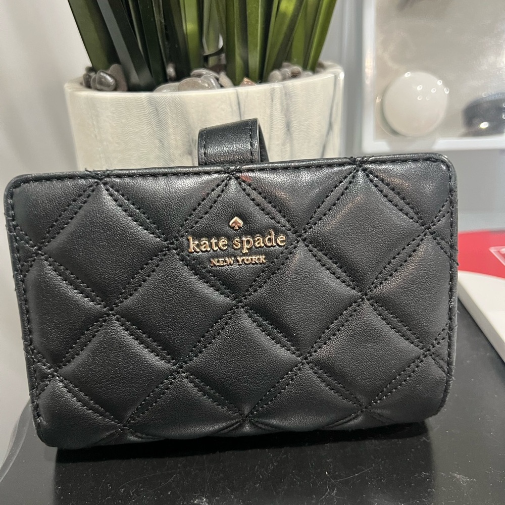 Kate Spade Black Quilted Wallet